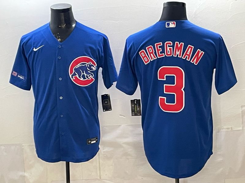 Men 2026 Chicago Cubs #3 Bregman Blue Game Nike MLB Jersey style 005->chicago cubs->MLB Jersey